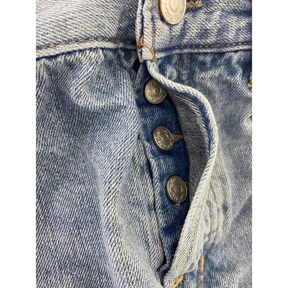 We The Free High Rise Distressed Jean Shorts Mom Shorts High Waist - Size 29 - Picture 9 of 9